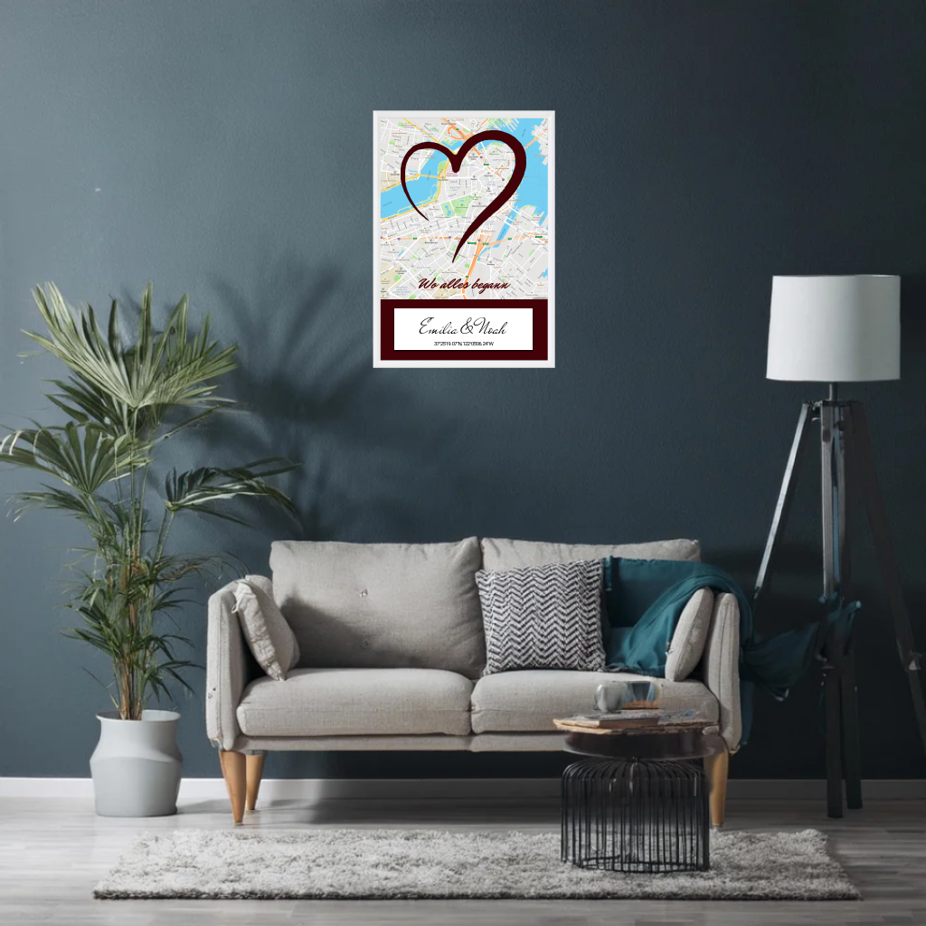 Einzigartige Kunst inklusive Rahmen